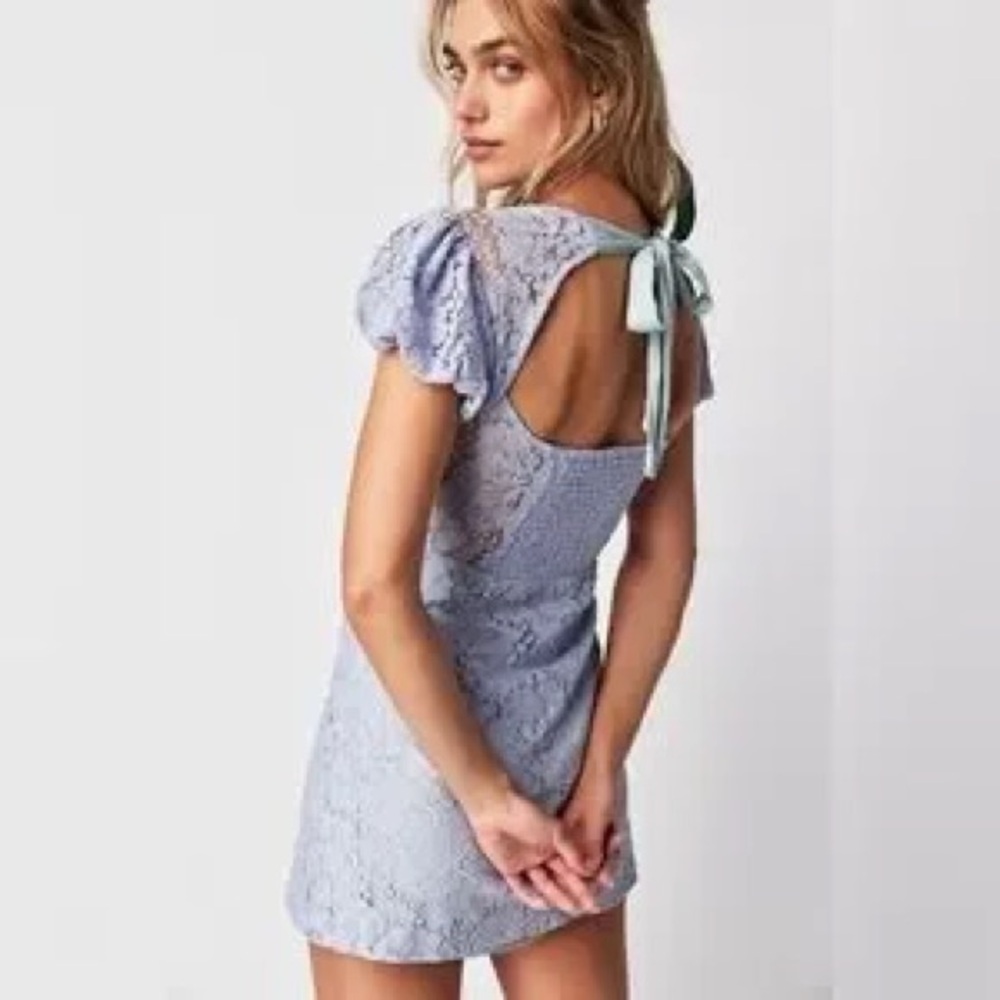NWOT FREE PEOPLE HAILEE LACE MINI DRESS XS